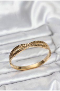 316L Çelik Gold Renk Vintage Kadın Kelepçe Bileklik 316L Çelik Gold Renk Vintage Kadın Kelepçe Bileklik