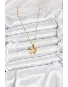 316L Çelik Zincir Gold Renk Erkek Kız Model Kadın Kolye