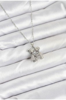 316L Çelik Zincir Gümüş Renk Erkek Kız Model Kadın Kolye