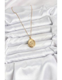 316L Çelik Zincir Gold Renk Kapaklı Açılabilir Model Kadın Kolye