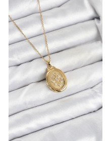 316L Çelik Zincir Gold Renk Kapaklı Açılabilir Model Kadın Kolye