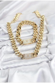 Xuping Gurmet Gold Renk Kolye ve Bileklik Seti Xuping Gurmet Gold Renk Kolye ve Bileklik Seti