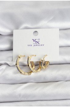 Gold Renk Zirkon Taşlı Kadın Küpe Gold Renk Zirkon Taşlı Kadın Küpe