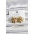 Pirinç Sarmal Gold Renk Kadın Küpe