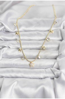Pirinç Gold Renk Yıldız Model Kadın Kolye