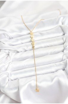 316L Çelik Zincir Gold Renk Yıldız Model Y Kolye