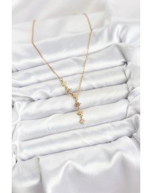 316L Çelik Zincir Gold Renk Kutup Yıldızı Model Kadın Kolye