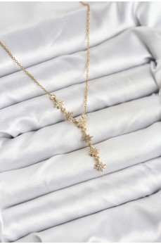 316L Çelik Zincir Gold Renk Kutup Yıldızı Model Kadın Kolye