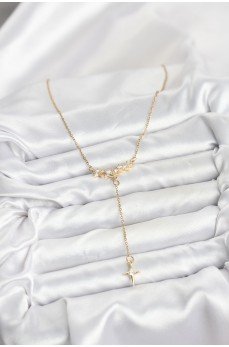 316L Çelik Zincir Gold Renk Yıldız Model Y Kadın Kolye