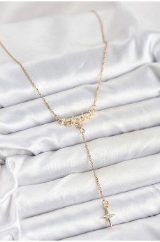 316L Çelik Zincir Gold Renk Yıldız Model Y Kadın Kolye