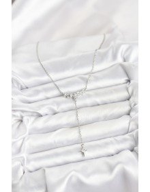 316L Çelik Zincir Gümüş Renk Yıldız Model Y Kadın Kolye