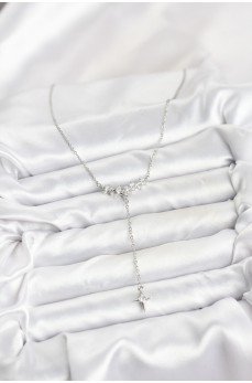 316L Çelik Zincir Gümüş Renk Yıldız Model Y Kadın Kolye