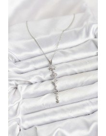 316L Çelik Zincir Gümüş Renk Güneş ve Enerji Model Kadın Y Kolye