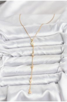 316L Çelik Zincir Gold Renkli Yıldız Model Kadın Y Kolye