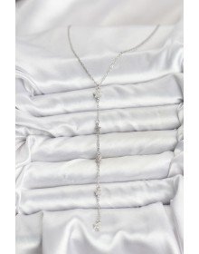 316L Çelik Zincir Gümüş Renkli Yıldız Model Kadın Y Kolye