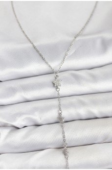 316L Çelik Zincir Gümüş Renkli Yıldız Model Kadın Y Kolye
