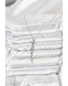 316L Çelik Zincir Gümüş Renk Kutup Yıldızı Enerji Model Kadın Y Kolye