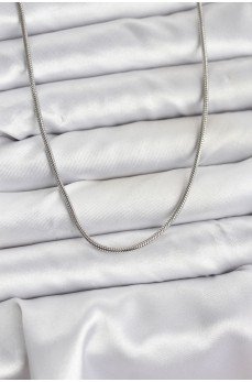 316L Çelik Zincir Gümüş Renk 60 cm Yılan Zincir Kadın Kolye