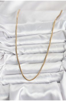 316L Çelik Zincir Gold Renk 60 cm Yılan Zincir Kadın Kolye