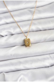 316L Çelik Zincir Gold Renk Minimal Kutup Yıldızı Model Kadın Kolye
