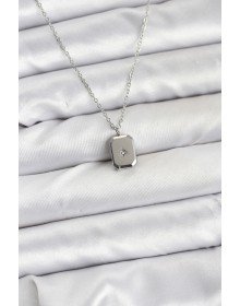 316L Çelik Zincir Gümüş Renk Minimal Kutup Yıldızı Model Kadın Kolye