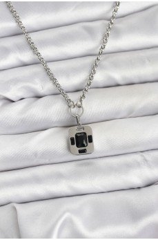 316L Çelik Zincir Gümüş Renk Vintage Model Kadın Kolye