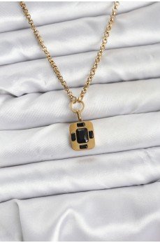 316L Çelik Zincir Gold Renk Vintage Model Kadın Kolye
