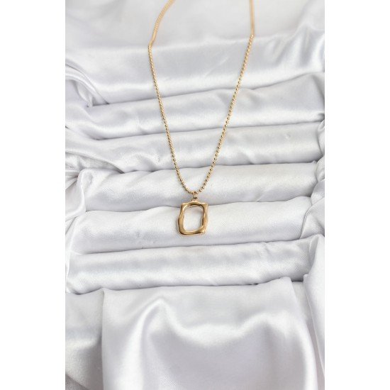 316L Çelik Zincir Gold Renk Model Kadın Kolye