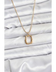 316L Çelik Zincir Gold Renk Model Kadın Kolye