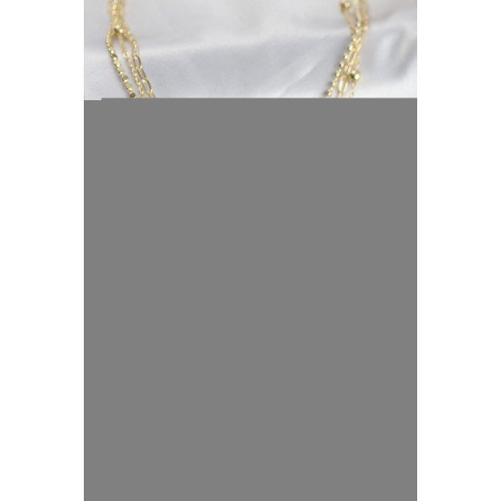 Pirinç Gold Renk Güneş Model Detaylı 3'lü Kombin Y Kadın Kolye