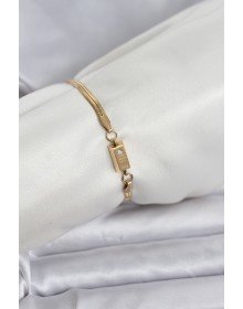 316L Çelik Gold Renk Külçe Altın Model Kadın Bileklik