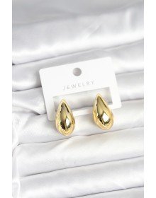 Gold Renk Damla Küpe 24 mm