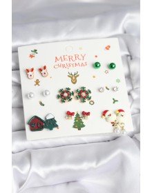 Yılbaşı Temalı 8 Çift Küpe Seti