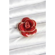 Kırmızı Gül Model Broş