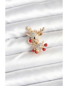 Noel Geyiği Model Yılbaşı Temalı Broş