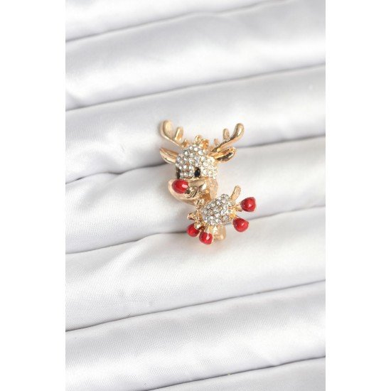 Noel Geyiği Model Yılbaşı Temalı Broş Noel Geyiği Model Yılbaşı Temalı Broş