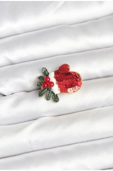 Kırmızı Model Yılbaşı Temalı Broş Kırmızı Model Yılbaşı Temalı Broş