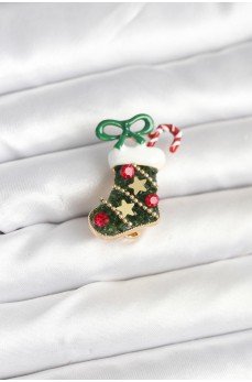 Yılbaşı Çorabı Temalı Broş