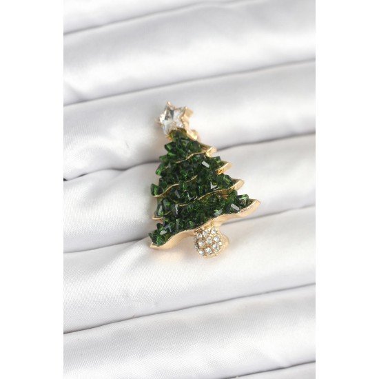 Çam Ağacı Model Yılbaşı Temalı Broş