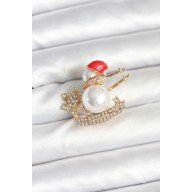 Kızaklı Kardan Adam Model Yılbaşı Temalı Broş