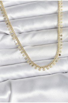 Pirinç Gold Renk Sıralı Yıldız Kadın Kolye