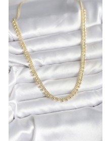 Pirinç Gold Renk Sıralı Topçuk Model Kadın Kolye