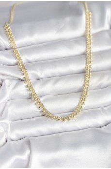 Pirinç Gold Renk Sıralı Topçuk Model Kadın Kolye