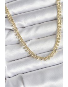 Pirinç Gold Renk Sıralı Topçuk Model Kadın Kolye