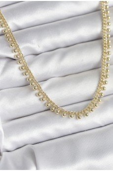 Pirinç Gold Renk Sıralı Topçuk Model Kadın Kolye