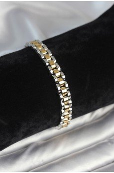 316L Çelik Gold ve Gümüş Renk 7 mm Kalınlık Erkek Bileklik 316L Çelik Gold ve Gümüş Renk 7 mm Kalınlık Erkek Bileklik