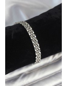 316L Çelik 7 mm Kalınlıkta Gümüş Renkli Erkek Bileklik