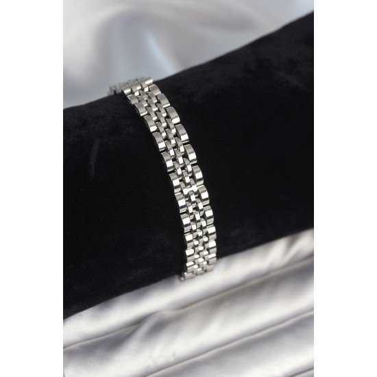 316L Çelik 9 mm Kalınlıkta Gümüş Renkli Erkek Bileklik 316L Çelik 9 mm Kalınlıkta Gümüş Renkli Erkek Bileklik