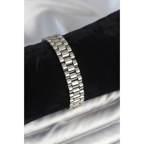 316L Çelik Gümüş Renk 12 mm Kalınlık Erkek Bileklik 316L Çelik Gümüş Renk 12 mm Kalınlık Erkek Bileklik