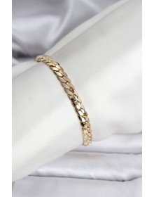 14K Gold Renk Kaplama Ezme Zincir Model Kadın Bileklik